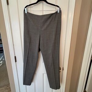 Lafayette 148 Chryste New York Houdstooth Checkered Trousers Size 14 Wool Blend